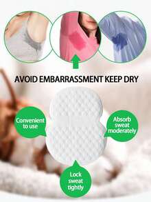 [40/20 Pieces] Underarm Sweat Pads, Disposable Sweat Pads For Men And Women, Sweat Pads For Women's Armpits, Comfortable And Seamless, Allowing The Body To Breathe Freely - Multicolor - View 6