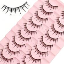 10 Pairs Of Natural False Eyelashes Cartoon Style 3D Imitation Mink Fur Wing Shape Soft And Natural Realistic Eyelash Extension - Spiky Manga Lashes - View 2