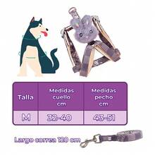 Correa Pechera Tela Ajustable Diseño Conejo Mascota Pequeñas - Lila Púrpura - Ver 3