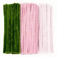150/300pcs Chenille Stem Craft Supplies, 3 Colors, Pom Pom Flower Set, Pom Pom Craft Kit, Suitable For Arts And Handmade Projects Creative DIY Decoration - Multicolor - View 3