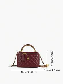 Fashionable Retro Chic Versatile High-End Women Handbag & Shoulder Bag - Burgundy - View 9