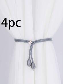 1 件/2 件/4 件现代简约橄榄形可调节窗帘绑带，用于窗帘固定和装饰