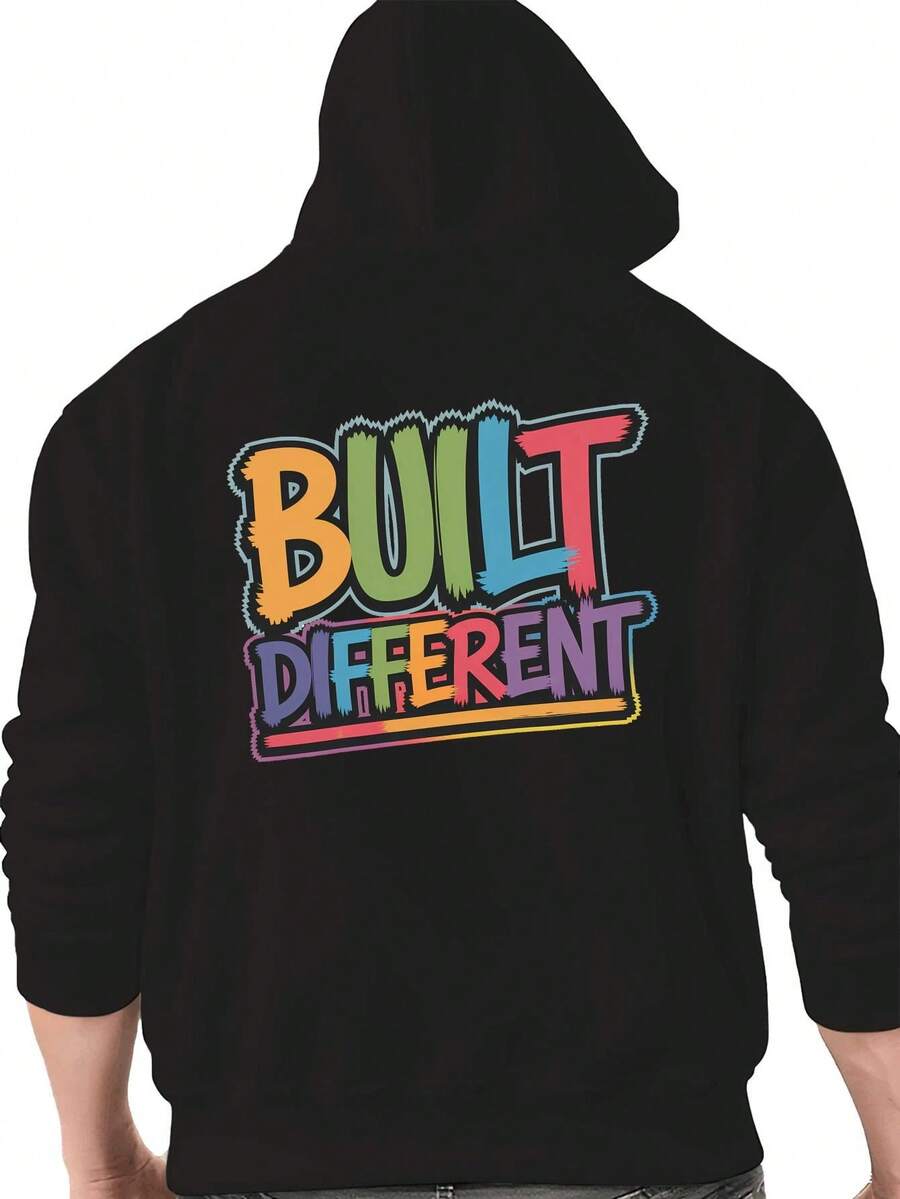 Letras de insignia de capítulo de animal, moda única nueva, ropa de hombre de otoño e invierno, nueva sudadera con capucha de pareja con estampado en la espalda, sudadera deportiva multifuncional, sudadera casual suelta - suéter casual, regalo de Navidad para familiares y amigos, ropa de invierno, diseño de estampado en la espalda, costura de alta calidad, sudadera cómoda, sudadera de manga larga, conjunto de pareja - Negro - Ver 1
