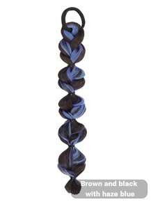 20 Inch Ponytail Wig Female Bubble Braid Natural Dye Twist Braid Tie-Up Dreadlocks Ponytail Lantern Braid - Multicolor - View 15