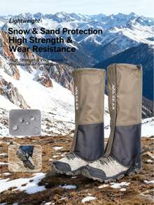 男女通用多色雪地靴，适用于雪地徒步、沙漠徒步、防雪防沙、腿部保护、雪山徒步、滑雪等户外运动，防水耐磨。