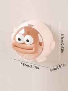 1pc Astronaut Children's Toothbrush Holder, Cartoon Big Mouth Wall Sticker, Bathroom Toothbrush Holder, Wall-Mounted No Drilling Required, Home Electric Toothbrush Holder - Multicolor - View 6