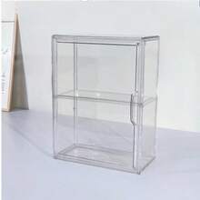 Trong suốt | Hộp acrylic trong suốt hiện đại chống bụi | Có nắp đậy, giá trưng bày, cửa sổ quan sát | Dùng để trưng bày tượng nhỏ - Nhiều màu - Xem 12