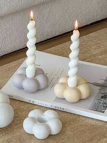 Nordic Style Romantic Candle Holder - Suitable For Weddings, Banquets, Parties, Fireplace Decor, Candle Holder Table Decor, Pillar Candle Holder, Also Suitable For Weddings, Home Decor, Holiday Parties, Christmas Decor, Holiday Gifts, Birthday & Graduation Gifts - Multicolor - View 4