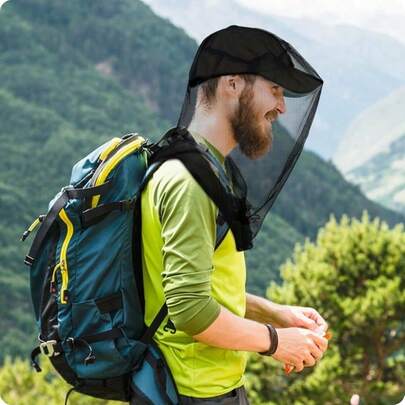 One Set Of Southeast Advanced Mosquito Net, With Ultra Clear Vision, Super Fine Pores, And No Chemical Substances To Prevent Flies And Insects. Suitable For Camping, Hiking, Fishing, And Wildlife Parks, Suitable For Both Men And Women, Camping Essentials,Umbrella,Fishing Accessories,Mosquitero