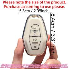 1 pieza Funda protectora de llave de coche de material TPU con 4 botones, adecuada para Chery Jetour 5PLUS X70plus X70 X90 X95 Accesorios - Multicolor - Ver 9