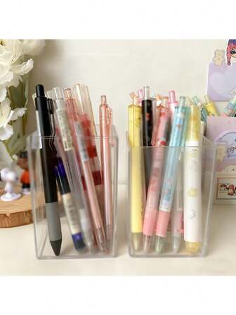 1pc Multifunctional Acrylic Transparent Storage Display Box, Can Store Knitted Items, Small Plush Toys, Cards, Pens, Office Supplies, Study Supplies, Flea Market Use, Clean Transparent Can Decorate With Stickers, DIY Freely