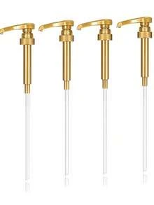 1/2/3/4pcs Coffee Syrup Dispenser, No Drip Jam And Syrup Pump Dispenser For Syrup Bottles, Edible Oil, Hand Soap, Bathroom Cleaner, Home & Coffee Bar Organizer, Coffee Bar Accessor