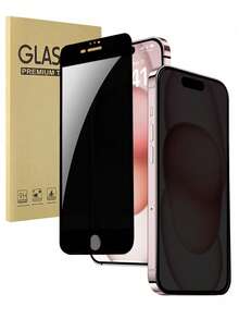 2 piezas Película protectora de vidrio templado de pantalla completa con borde negro para protección de privacidad compatible con Apple 17 16 Pro Max 15Promax 15Pro 14Promax 13 12 11, película protectora de teléfono móvil de pantalla completa con serigrafía anti-espionaje