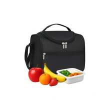 1 Unidad de Bolsa de Almuerzo, Bolsa de Comida, Bolsa Térmica con Forro de Aluminio y Gruesa, Ideal para Llevar Comida al Trabajo. - Azul - Ver 1