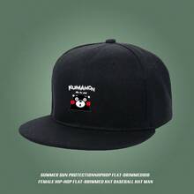 A stylish black cap with a Kumamon design ball cap unisex duck cap fashionable visual low cap small head around haphop baseball cap baseball cap sports graphic print breathable snapback cap snapback duckville cap snapback cap large head around Baseball cap low cap flat bill cap retro - ブラック - チェックする 4