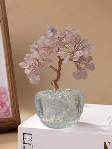 粉色透明白底座