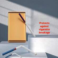 One Piece Of Large-Capacity Aluminum Alloy Automatic Cigarette Case – Simple, Lightweight And Sturdy. Suitable For Daily Use Or Travel, Available In Multiple Colors And Suitable For Both Men And Women.