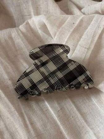 1pc Small/Medium Rhinestone Embellished Half-Round Hair Claw Clip, Cute Starry Sky Design, Fashion Hair Accessory For Women Winter Hair Clip