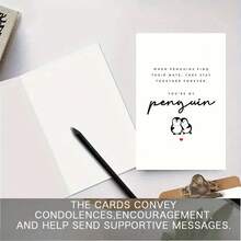 بطاقة عيد الحب بشكل البطريق للحبيب، الحبيبة، الزوج، الزوجة، بطاقة ذكرى رومانسية، أنت بطريقي، شركاء مدى الحياة