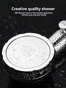 1pc High-Pressure Shower Head, Shower Head With Super-Powerful Pressure For Showering, Rain Shower, Water Heater, Bath Faucet, Handheld Shower Head