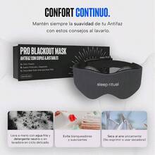 Antifaz para Dormir con Tecnologa Blackout. Antifaz Premium con Copas Ajustables para Cero Presin Ocular y Tela Transpirable Amigable con la Piel. Gris Oscuro - Gris Oscuro - Ver 9