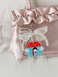 1个卡通小屋1英寸证件照卡夹，偶像粉丝展示框，学生头像夹