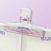 Miniso Caja de regalo de la serie Kuromi de Sanrio, incluye un diario, un clip de diario y notas adhesivas, adecuado para crear cuentas diarias o registros de viaje (1 pieza) - Morado - Ver 7