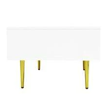 Modern White And Black TV Unit With Tea Table Set - White - View 5