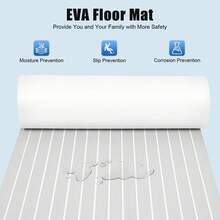 TFCFL Floor Mat, Self-Adhesive Flooring Mat, Non-Slip Floor Mat, RV Flooring Mat For Yachts, Fishing Boats, RVs, Diving Platforms, Fishing Boat Balconies, Golf Carts - Light Grey+White - View 1