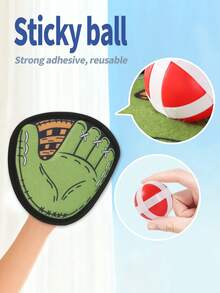 Rękawice treningowe do baseballu dla dzieci w wieku 3-12 lat, 3 kolory (energiczna czerwień/świeży błękit/naturalna zieleń), profesjonalny materiał skórzany, antypoślizgowa konstrukcja, odpowiednie do uprawiania sportów na świeżym powietrzu, zabaw w przedszkolu, zabawek interaktywnych z rodziną, przenośne, do przechowywania, prezent na Boże Narodzenie i rodzinne przyjęcie dla dzieci (w zestawie 2 samoprzylepne piłki) - Wielokolorowe - Zobacz 11