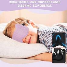 Mscara para dormir para nios: mscara para dormir con copa contorneada 3D, venda para los ojos con correa ajustable, cubierta para los ojos para nios, nias, adolescentes, sin presin con - Púrpura - Ver 6