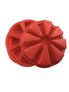 8-Cavity Scone Baking Mold, Silicone Cake/Pizza Baking Tray Mold For Home Baking - Red - View 9