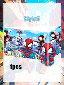 Marvel Spider-Man Themed Party Supplies Set, Suitable For Children's Birthday, New Year Party/Wedding, Includes Plates, Napkins, Cups, Party Decorations | Superhero Themed Tableware - Multicolor - View 14