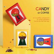 Wall Mounted Square Photo Frame Candy Dispenser, Candy Dispenser Photo Frame, Hanging Candy Dispenser, Convenient And Quick Way To Dispense Candy, Nuts, Dog And Cat Snacks Photo Frame, Holiday Decoration Photo Frame Candy Box, Christmas Gift - Multicolor - View 3