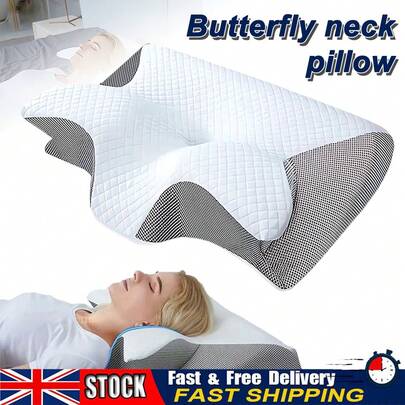Memory Foam Neck Pillow, 1 Count Soft Comfortable Neck Support Pillow, Neck Rest Cushion For Sleeping, Sleeping Pillow, Soft Neck Pillow,Christmas Gifts