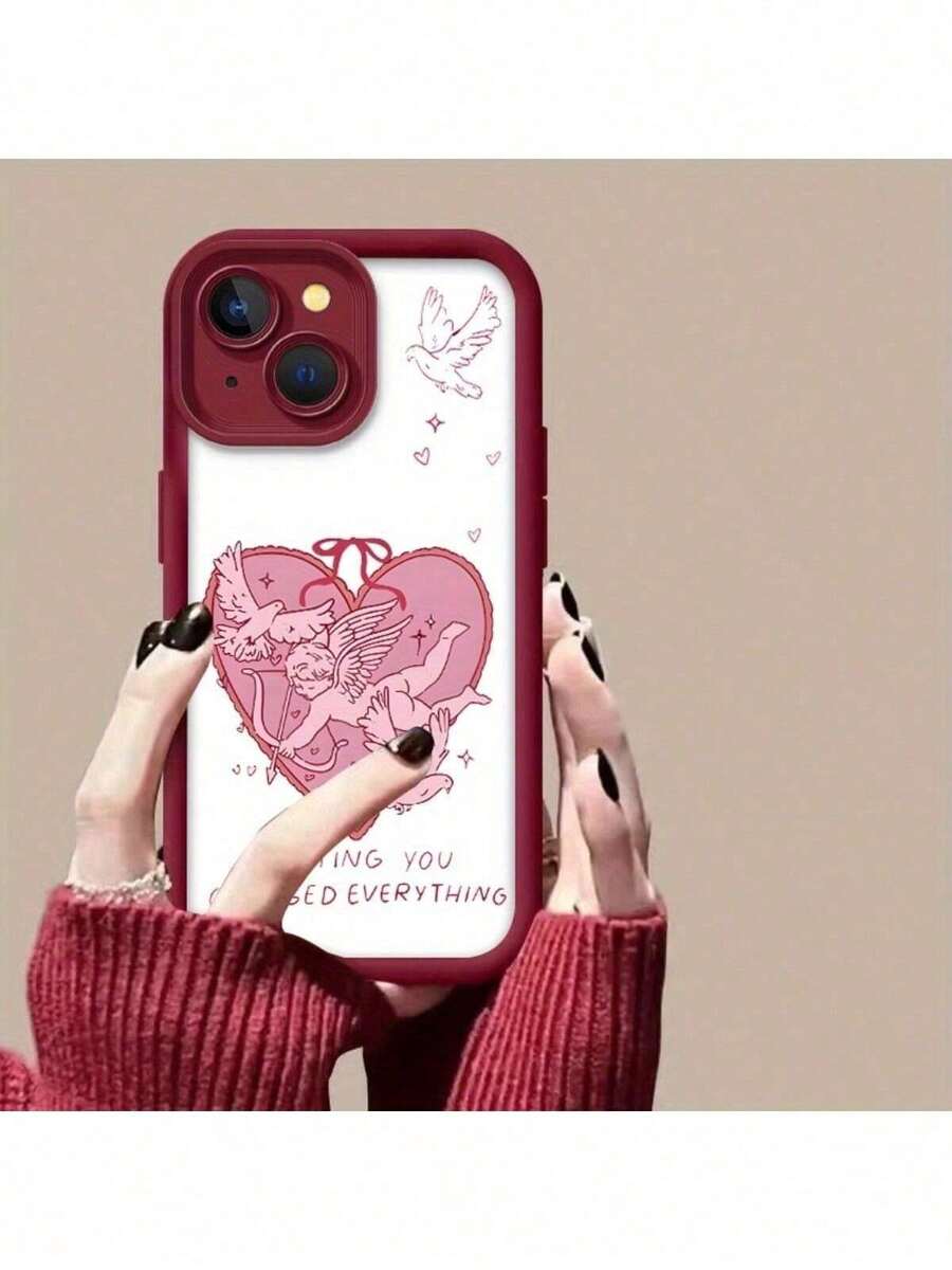 Fundas para 1615 ProMax14 Plus13 Pro1211 - Diseño Creativo en Silicona Líquida TPU, Estilo Moderno y Duradero en Color Rojo, Ligero y Protector con Patrón de Corazones Adorables. La Primera Elección para Protección y Estilo en la Vida Diaria - Multicolor - Ver 1