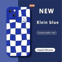 White Grid Phone 14 13 15 Pro 11 12 Pro 8 14 15 Plus X XS XR Shockproof  Fashion Back Cover.Accessories. - M88 nhỏ màu xanh - Xem 13
