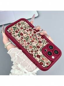 Funda protectora de teléfono con Floral Vintage Elegante Para Teléfono Celular regalo de moda minimalista interesante para hombres y mujeres, adecuado para iPh 16/15/15Pro/15ProMax/14/13/12/11/XsMAX, iP 17,  Max Series,A14/A15/S23 Ultra/A50/A12/A32/A52/A72/A51/A21S/A13/A14/S22 Ultra/S23/A33/A53/S20 FE,Protección completa contra caídas, resistencia a impactos y prevención de rayaduras,diseño creativo y de moda para hombres y mujeres - Rosa chicle - Ver 10