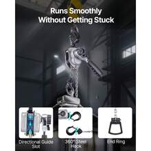 Manual Lever Chain Hoist, 1/4T 550LBS Capacity Heavy Duty Come Along, 5FT Lift G80 Alloy Steel Chain With Dual Pawl Mechanical Brake,360°Rotating Hooks, For Warehouse Construction Garage - 1/4T 550LBS 5FT - 查看 5