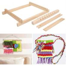 kit de telar de madera,áquina tejida a mano,áquina de tejer, juego de herramientas tejidas en telar hecho a mano para principiantes - 1 - Ver 8