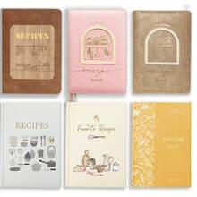 150 Page Recipe Book With Waterproof Wood & Brown PU Cover - Metal Corner Protection For Durability | Aesthetic Blank Cookbook Journal To Organize Recipes | Rustic Cooking Gift For Chefs,School Supplies,Back To School