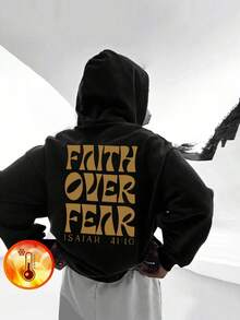 1pc Casual Printed Pullover Hoodie For Boys, Long Sleeve Thick Sweatshirt For Teen Students, Autumn/Winter - Inspirational Hoodie Designed For Future Leaders Who Will Change The World