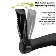 زوج من مقابض المقود لدراجة الجبل والطريق من SHIZIWANGRI، مقاس 22.2 مم، مقابض دراجة مضادة للانزلاق من سبيكة الألومنيوم مع حلقة قفل، إكسسوارات الدراجة - الأسود - مشاهدة 1