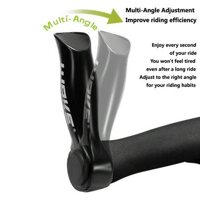  1 Pair SHIZIWANGRI Mountain Bike Road Bicycle Handlebar Grips, 22.2mm Bike Riding Handlebar, Anti-Slip Aluminum Alloy Lock Ring, Bicycle Accessories