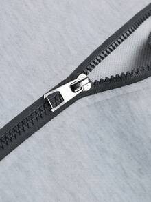 Autumn/Winter New Men's Jacket Outwear, Personalized Double Hand Graphic Print, Regular Fit Plus Size Casual Sports Zipper Long Sleeve Clothing - Black - View 5