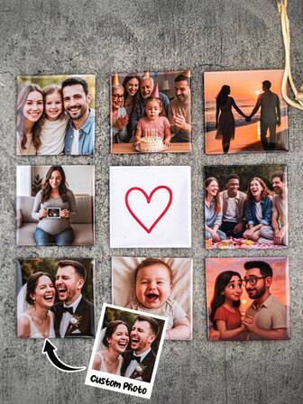 30pcs/10pcs/5pcs Personalized Round Fridge Magnet Set Customized Fridge Magnets, Customized Christmas Decoration Gifts, Customized Halloween Memorial Gifts, Perfect Gifts For Family And Friends, Graduation Season Souvenirs, Gifts For Teachers, Classmates, Can Be Printed With Any Of Your Designs, Home Decor Photos, Office And Kitchen Fridge Magnets - Locker Magnets, Family Gifts, Gifts To Record Happy Moments