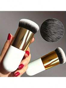 Professional Cosmetic Brush, Soft And Thick Synthetic Fiber, Fragrance Free, Suitable For Perfect Base Makeup, Powder Blusher And Highlight, Suitable For All Skin Types, Beauty And Personal Care Accessories - trắng - Xem 3