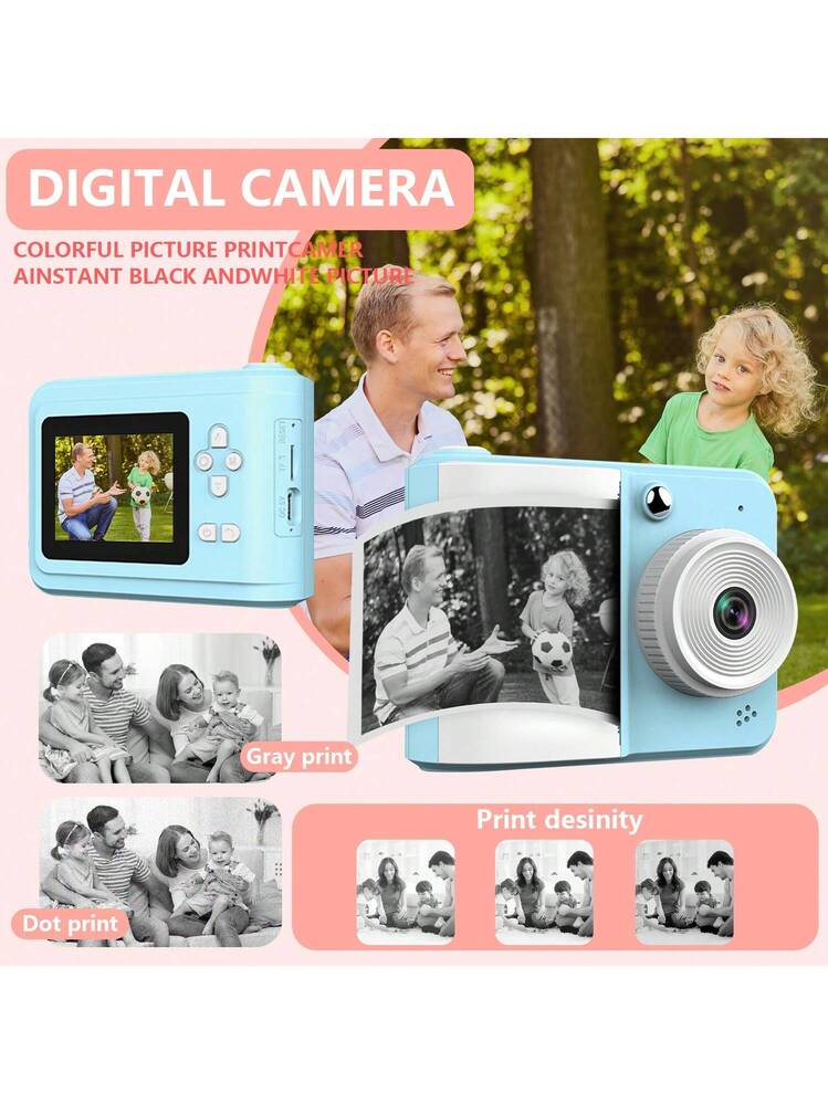 Kids Camera Instant Print With 5 Rolls Print Paper Stickers Pens & 32G – Misirun - View #10