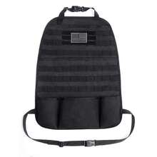 Car Seat Back Organizer - Upgraded Tactical Molle Vehicle Panel Universal Fit Car Seat Cover Protector With Extr... - Black - View 6