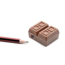 1pc Chocolate-Shaped Pencil Sharpener Or Roller With Built-In Eraser - Realistic Brown Candy Design, Desktop Organizer Suitable For Schools, Offices, And Homes - No Batteries Required - Perfect Stationery Gift For Students And Professionals, Durable Construction, Creative Design - Multicolor - View 7